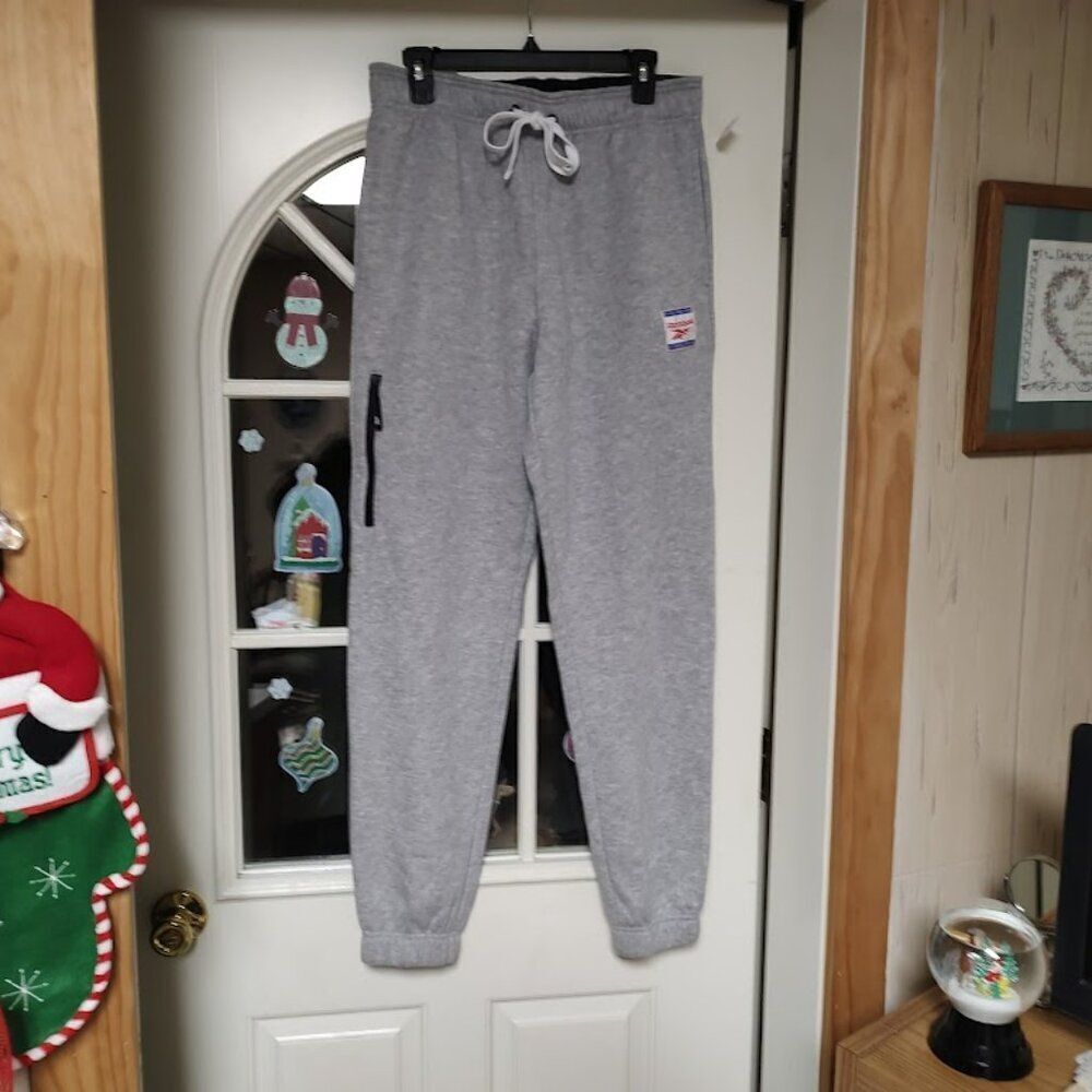 New Reebok Gray Slim Sweatpants Size Men's M